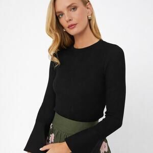TUCKERNUCK Black Rib Knit Lucy Top Size XL NWT Retail $128 Tuckernuck